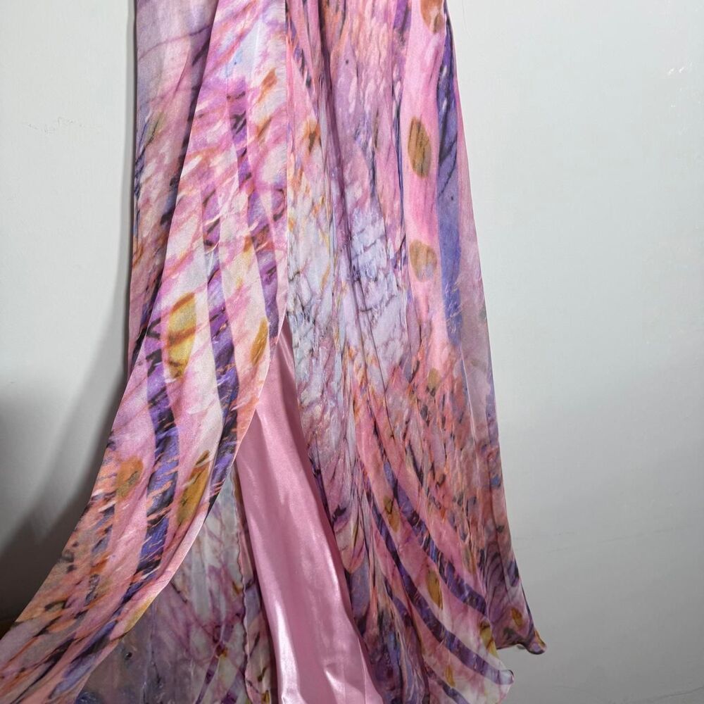 La Femme Y2K fairy pink beaded prom dress Size 2 Fairycore Prom Flowy Maxi dress - Picture 6 of 10